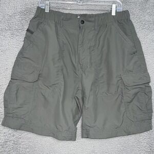 REI Cargo Shorts Men's Sz 30L x 8 Army Green Cargo‎ Nylon Outdoor Hiking Fishing